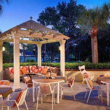 Patio at night