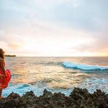 Girls on Cliff